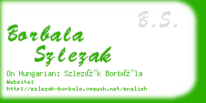 borbala szlezak business card